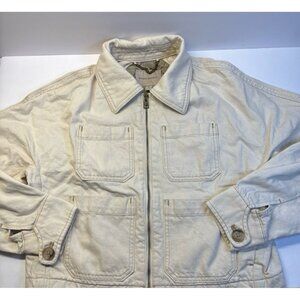 Banana Republic Cream Denim Jean Jacket (Small)